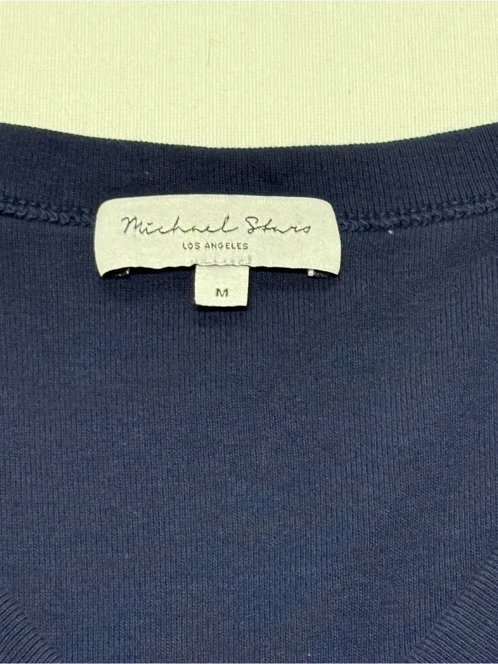 Michael Stars Navy V-Neck Cotton Tank - Picture 2 of 6
